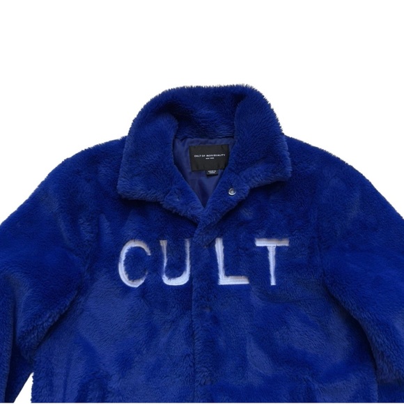 Cult of Individuality Cult’s Polar Fleece Jacket Sz Large Blue - Picture 7 of 10